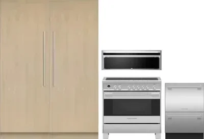 5 Piece Package Includes Refrigerator, Freezer, Range, Hood And Dishwasher